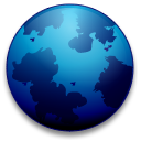 Blue globe artwork is distributed with Firefox...